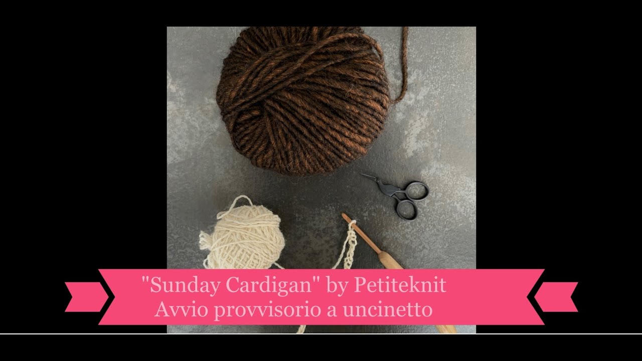 Avvio provvisorio per costruire un collo ripiegato su se stesso -  Sunday Cardigan di Petiteknit