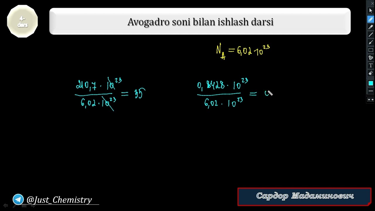 Avogadro soniga oson bo'lish