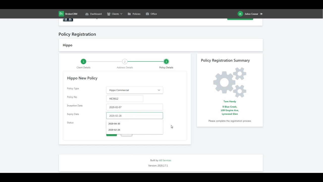 How to register a Policy