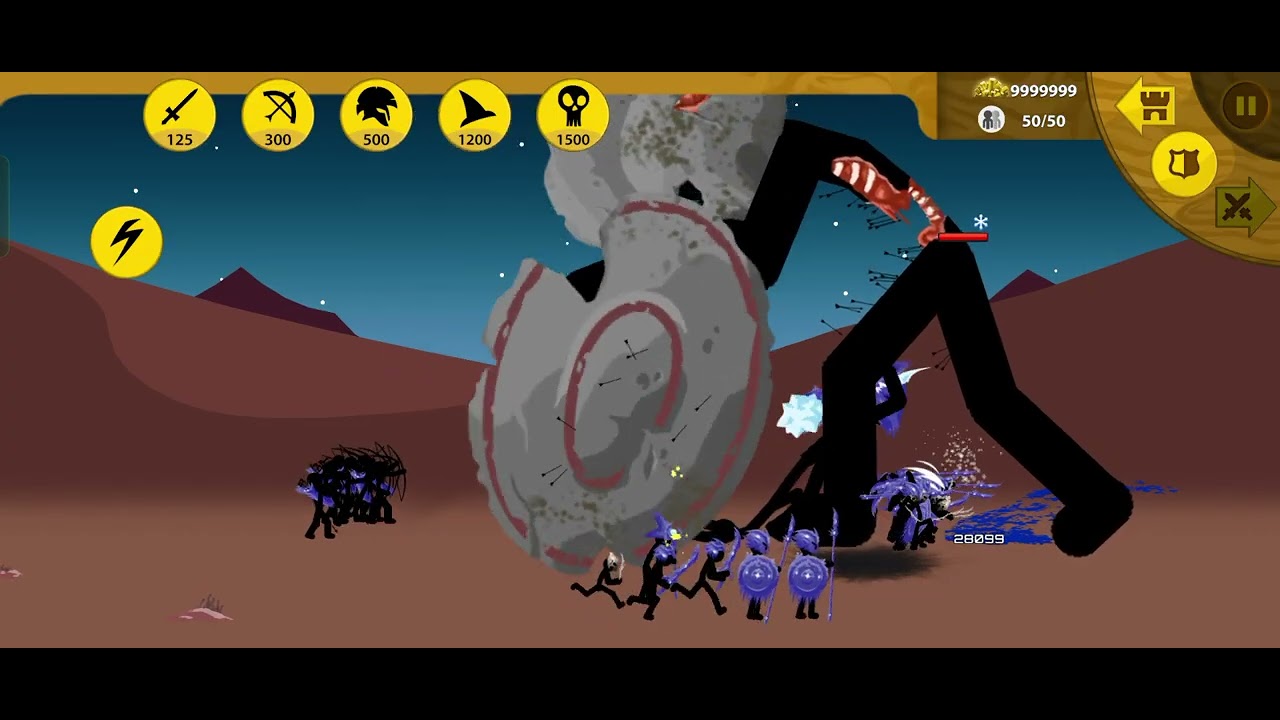 All tribes vs Buffed Stone Giant ( part 1 )