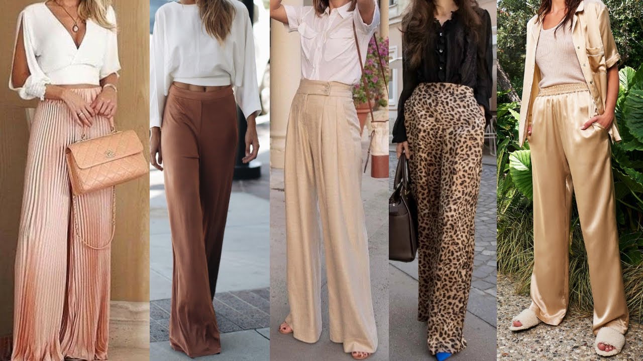 PANTALONES de MODA 2024 PALAZZO /COMBINACIONES de ROPA DE MODA CON PANTALON PALAZZO