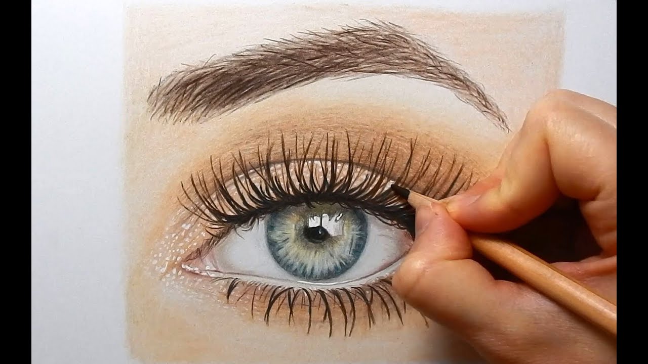 Drawing, Coloring an eye with colored pencils | Emmy Kalia