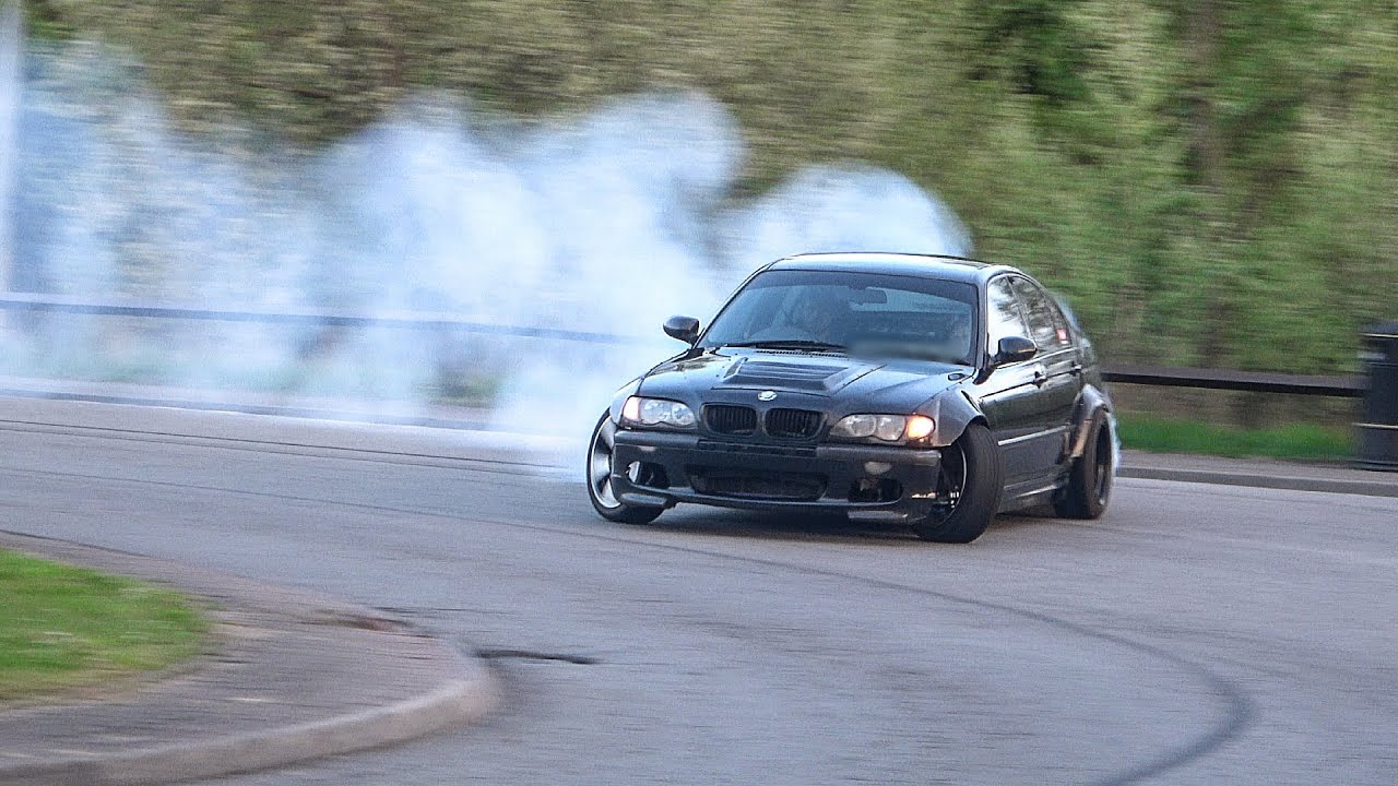 E46 SENDS IT Arriving At Japanese Car Meet! - Tuners Arriving At Reading Japanese Meet!