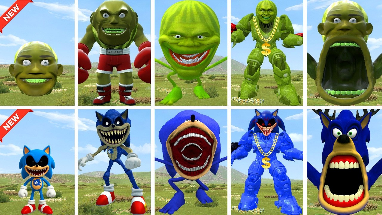 LINGANG MELON Legendary Evolution vs SONIC EXE Monster