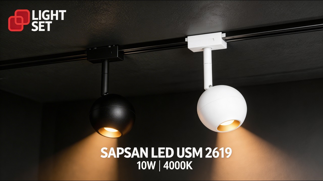 Трековий світильник SAPSAN LED USM 2619 — поворотний світильник для акцентного освітлення інтер’єру.