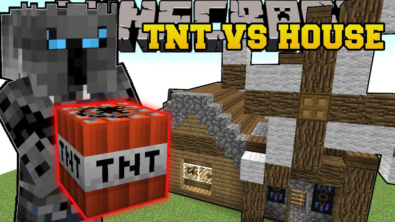 Minecraft: BLOWING UP HOUSES! TOTAL HOUSE BOMBOVER - Mini-Game