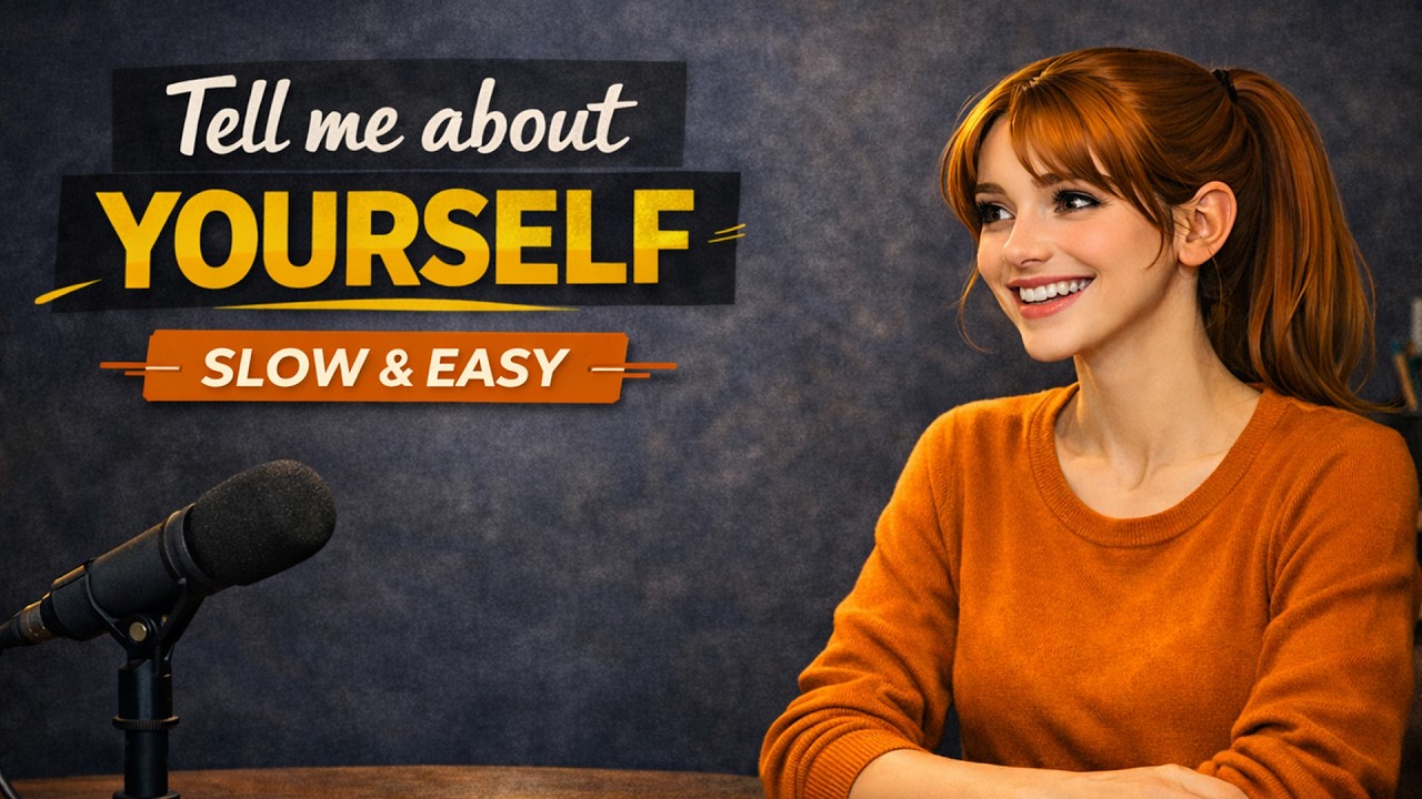 Tell Me About Yourself  - Slow English Conversation(A1 Beginner)