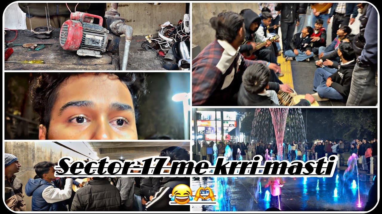 Ajj sare bane singer | Sector-17 me krri masti | Gannu mukul Ne gayee gaanee 🤣🤣😂 