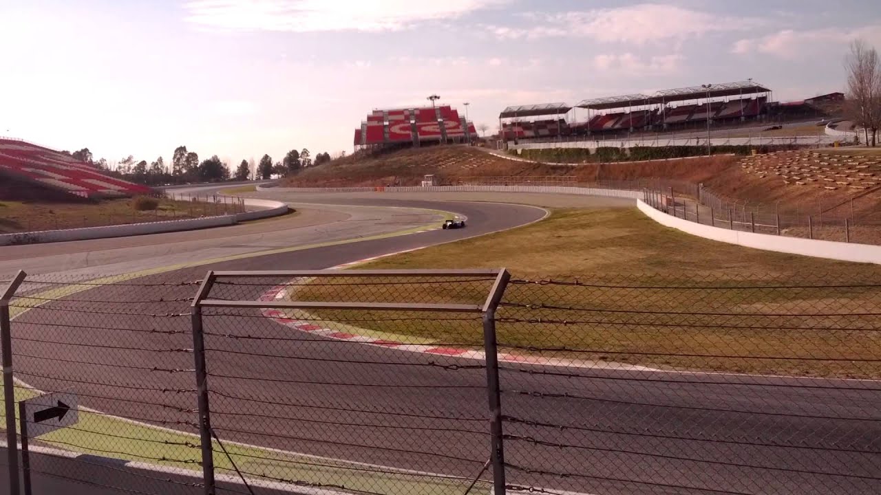 Barcelona Montmel&oacute; F1, Testing day 3, main straight ends with breaking and huge acceleration