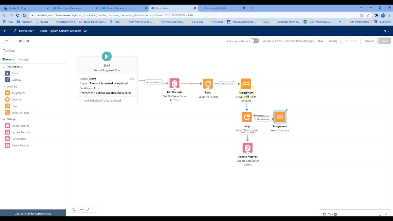 Salesforce Flow Builder   Previous Balance vs Total Balance Amounts
