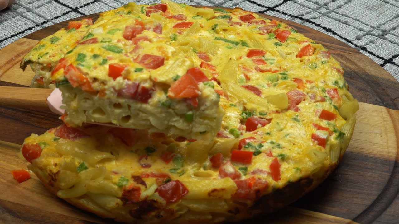 Pasta with eggs is better than meat in this easy way! Simple and delicious breakfast dinner recipe