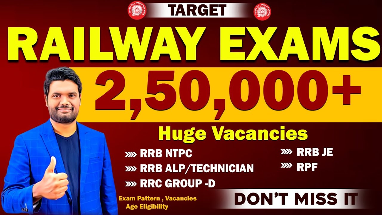 🔴LIVE🔴UPCOMING RAILWAY NOTIFICATIONS 2023 WITH 2,50,000+  VACANCIES RRB NTPC, GROUP D, ALP, JE, RPF