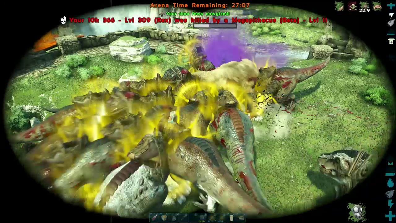 Ark: survival Evolved. Valguero Beta boss fight with tamed stats Official Settings