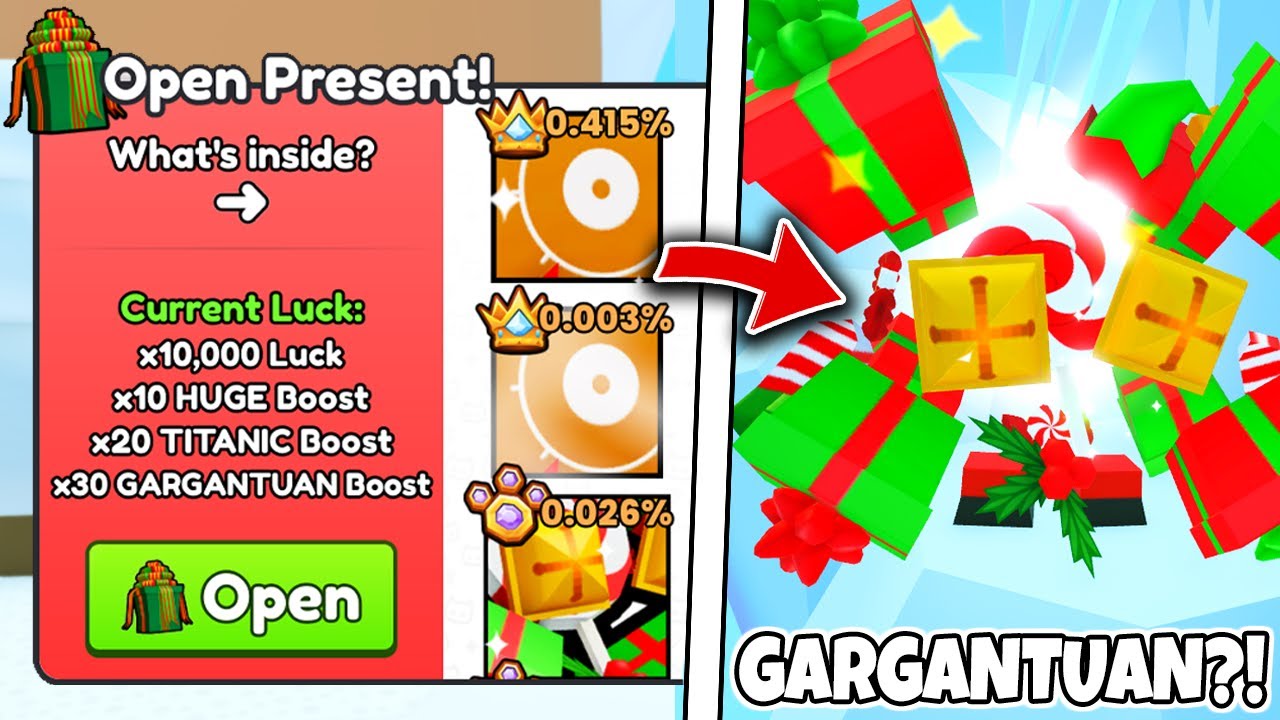 ZNOWU WRZUCIŁEM 500 HUGE DO GARGANTUANA PREZENTU W PET SIMULATOR 99! Roblox