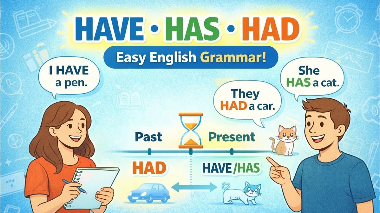 How to Use Have, Has, and Had in English | Easy English Conversation Practice with Anna & Ethan