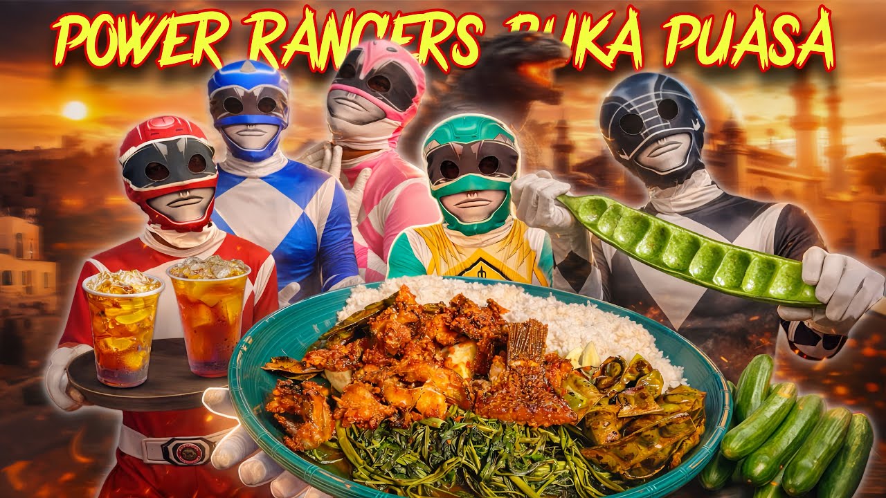 POWER RANGERS TURUN KE DESA‼️ MISI TANGKAP PENJAHAT & BUKA PUASA BERSAMA