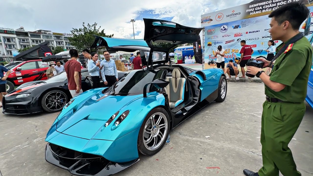 Homemade Bugatti and Pagani Supercars Suddenly Appear at Ha Long Festival