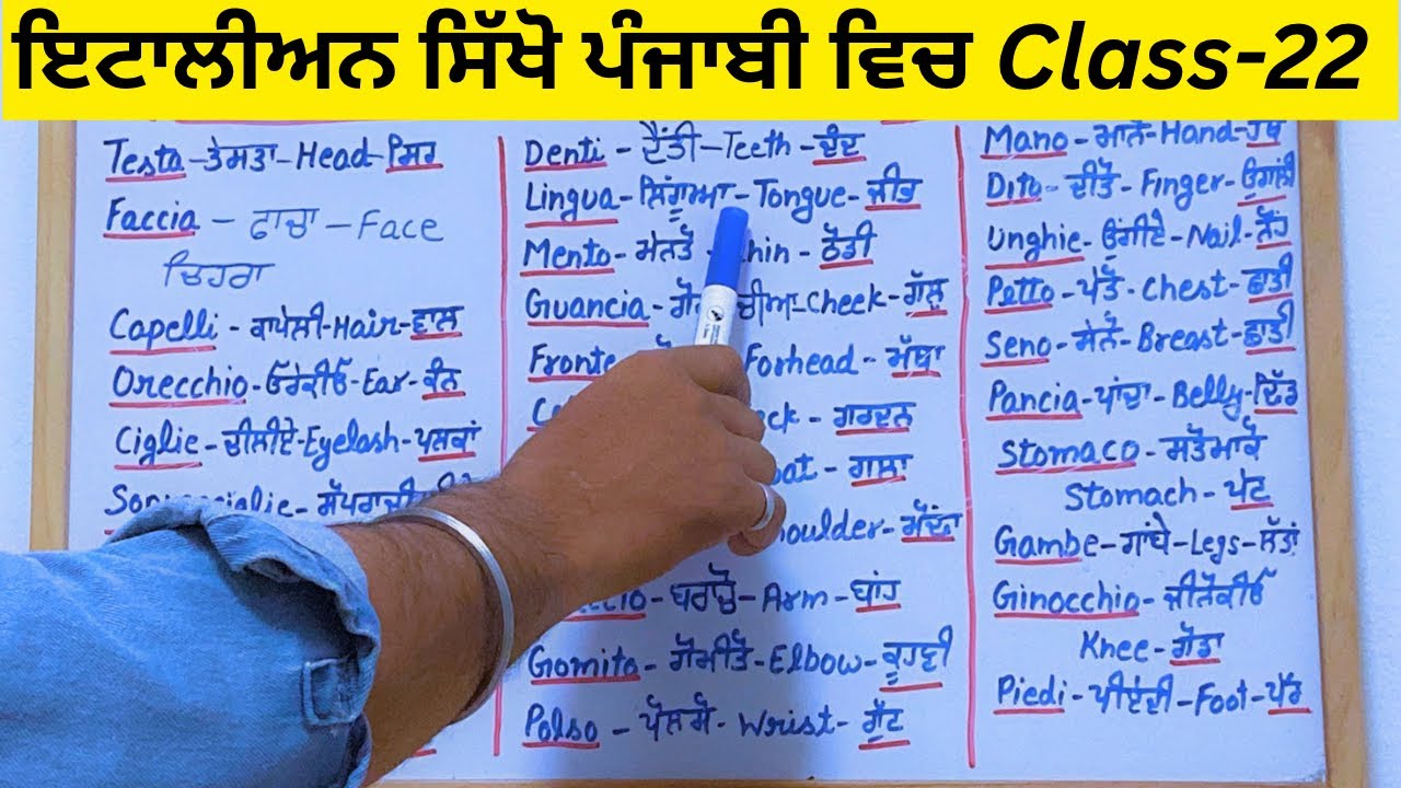 Learn Italian🇮🇹 in Punjabi🤗 || ਇਟਾਲੀਅਨ ਸਿੱਖੋ #learnialianinpunjabi #learnitalian #vlog #trending