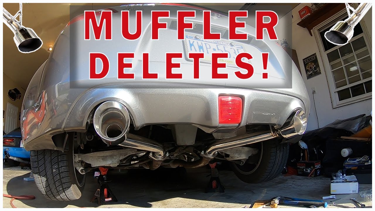 Nissan 370z Muffler Delete Install.
