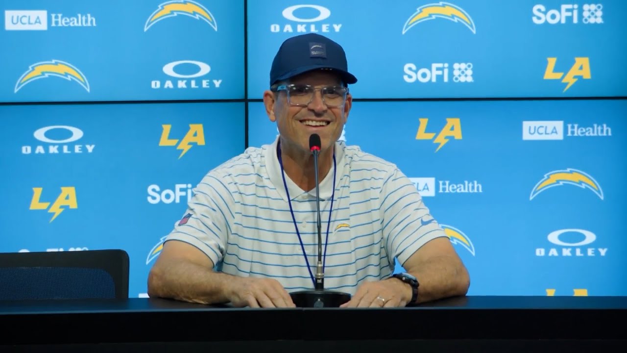 Jim Harbaugh On Chiefs Matchup In Brazil | LA Chargers