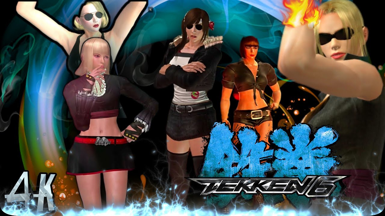 Team Battle Female Characters Black Outfit Ultra Hard Tekken 6 4K 60 FPS