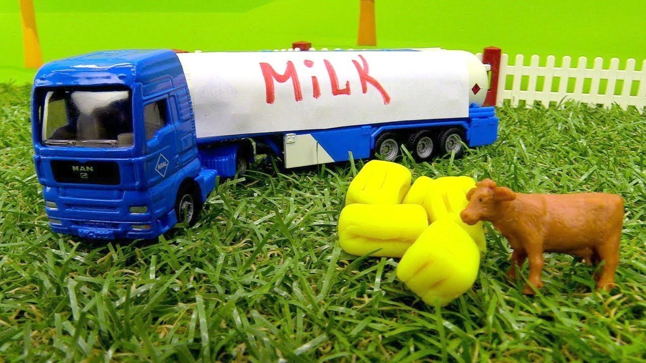 Vid&eacute;o pour enfants de v&eacute;hicules d'assistance № 4 : Tracteur avec une remorque