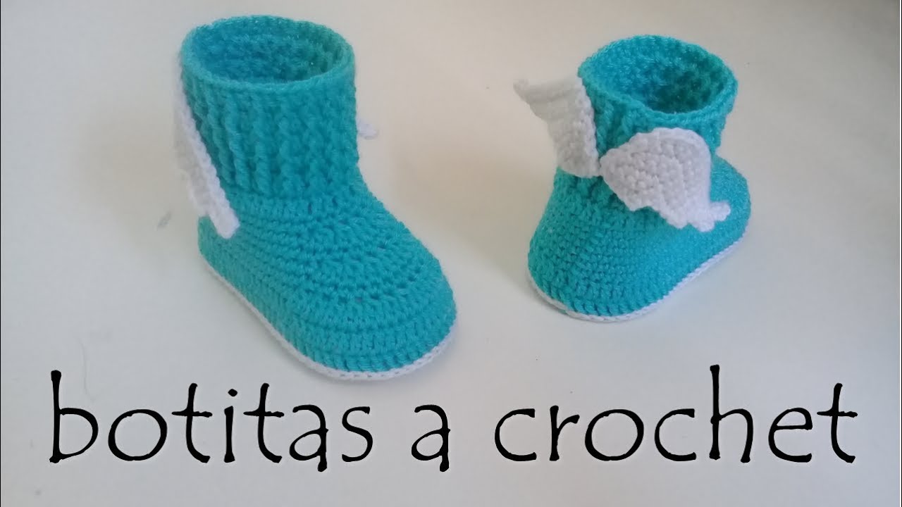 Botas a crochet  para bebé - Modelo Angel - todas las tallas