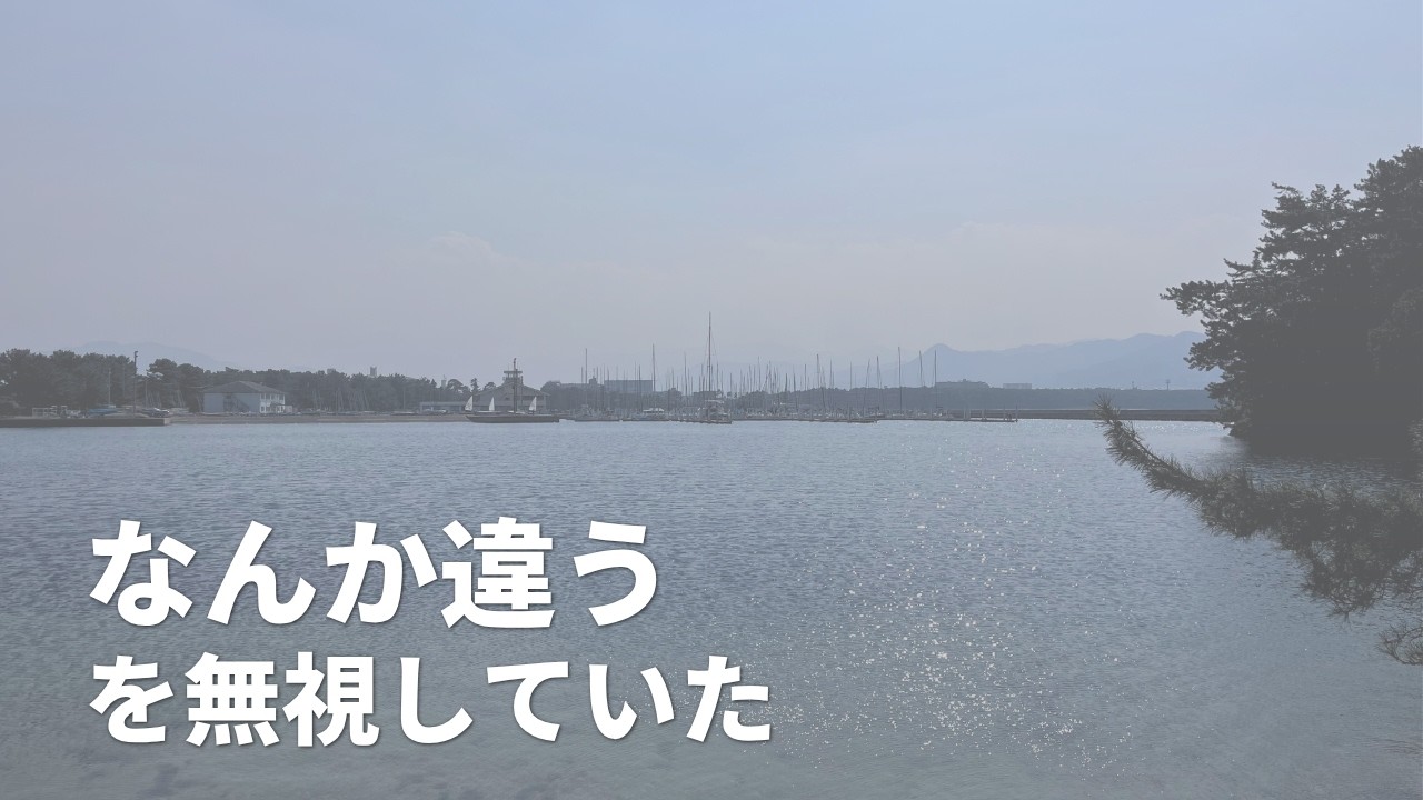 「やりたい」には従えた。でも「なんか違う」には従えていなかった。