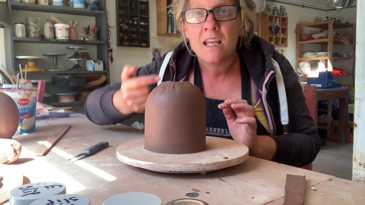 How to make a curved bottle form from a flat slab - Home pottery School - lockdown learning PART1