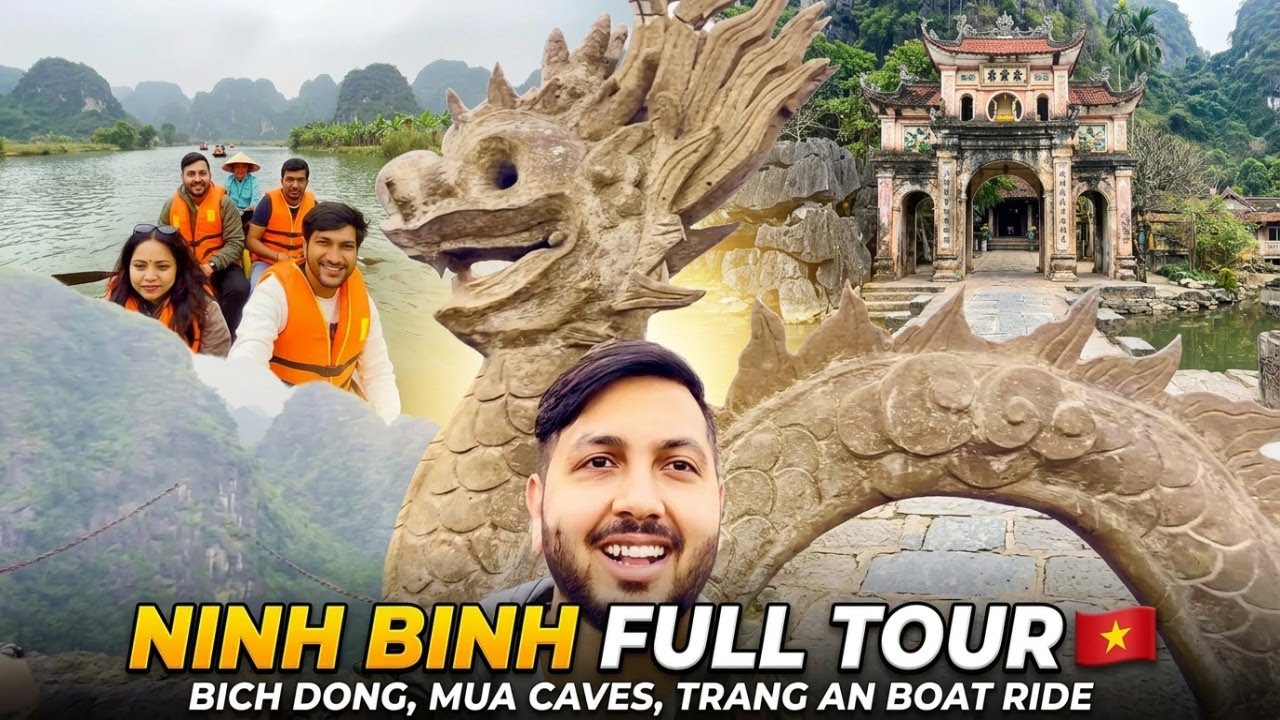 Ninh Binh Full Tour 🇻🇳 | Bich dong, Mua Caves + Trang An boat ride | Ep 4