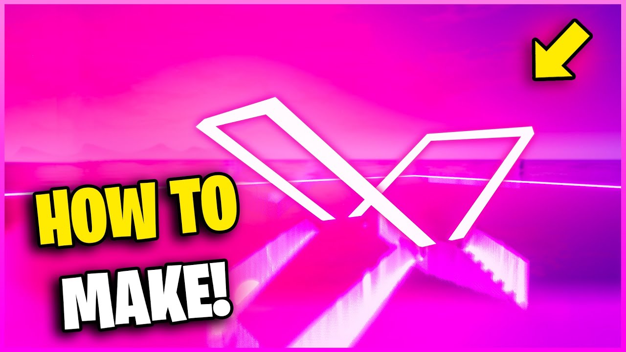 How To Make *INVISIBLE* Neon 1v1 Ramps In Fortnite (EASY)