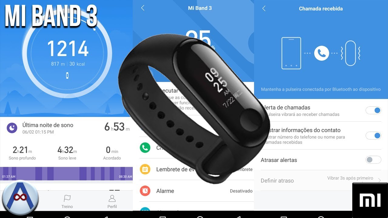MI BAND 3 - MI FIT - ATIVANDO IDENTIFICADOR DE CHAMADAS E COMO RESETAR A PULSEIRA