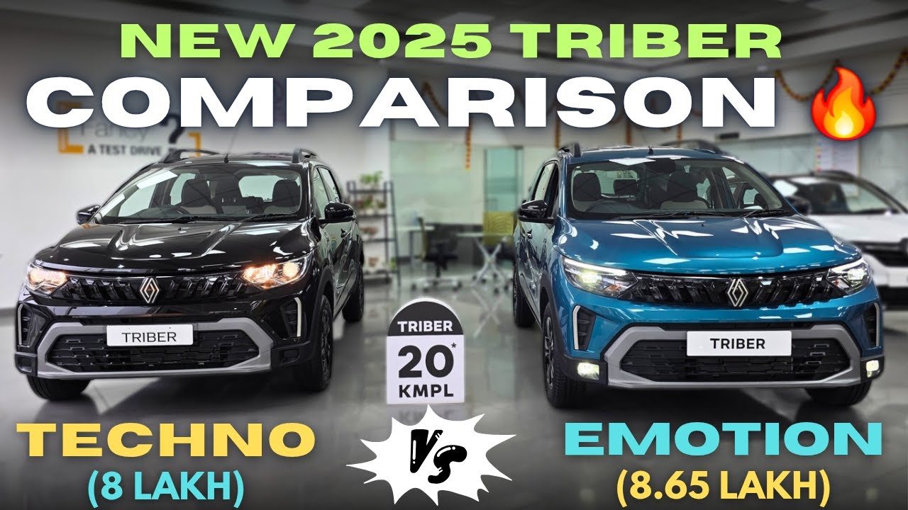 2025 Renault Triber Techno Vs Triber Emotion | 7 Seater | Detailed Comparison | beCARladka