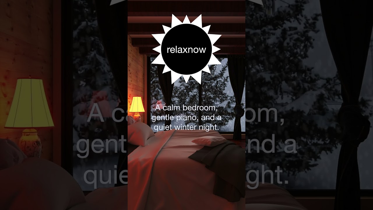 relaxnow | Sleep Piano with Fireplace | Cozy Winter Bedroom Ambience