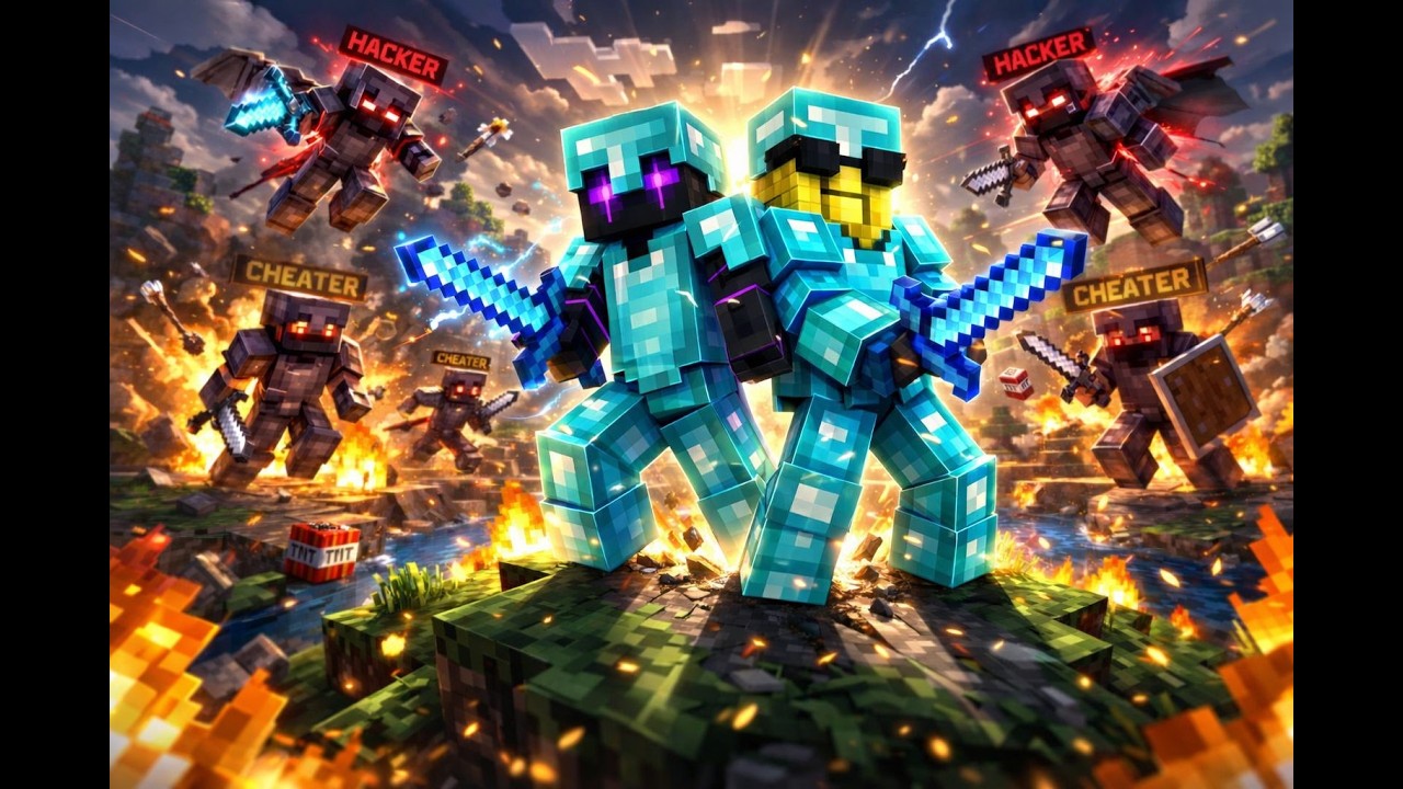 Fighting hackers and cheaters in dazzler smp | Minecraft