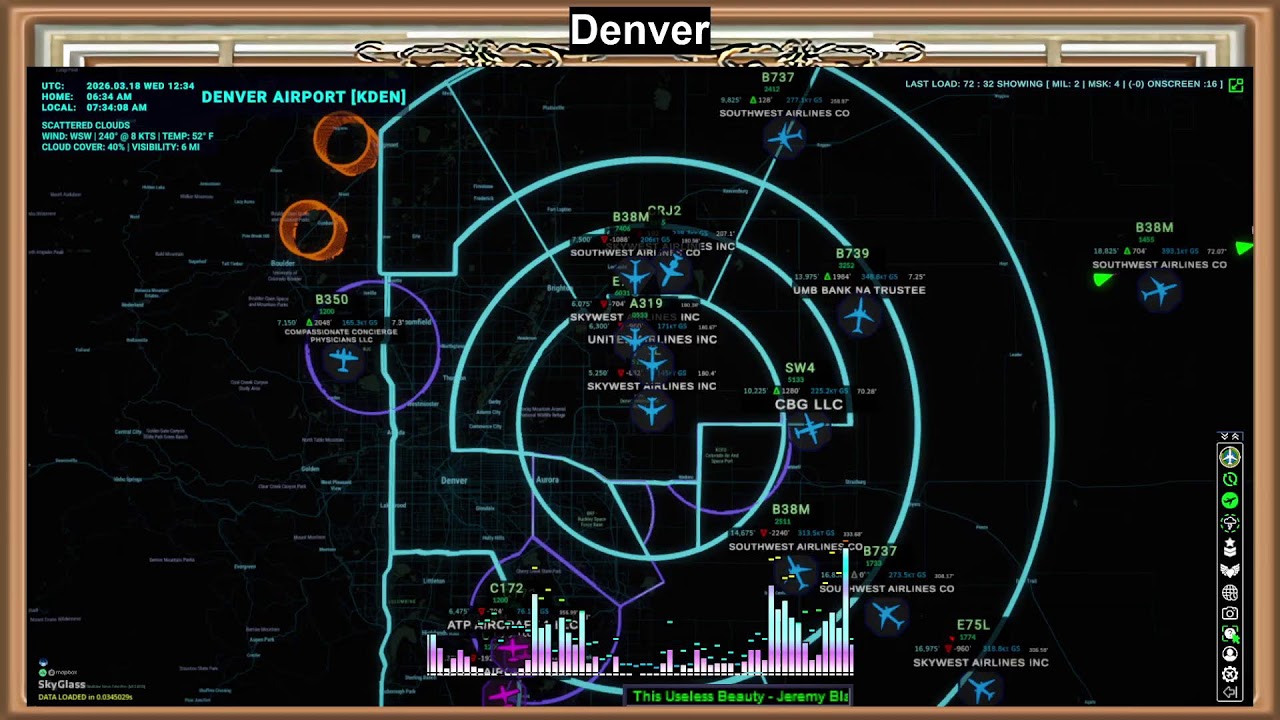 KDEN Denver • Air Traffic Radar • LiveATC • Screensaver