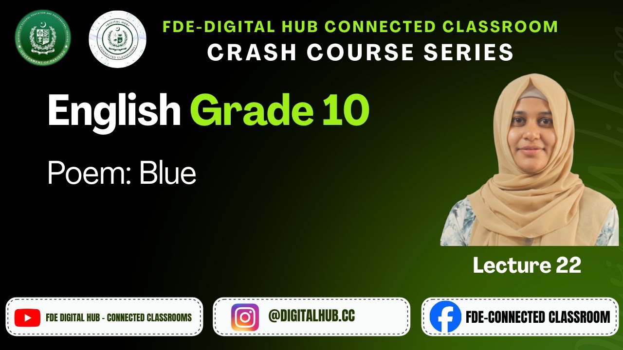 Poem: Blue | English | Grade 10 | Crash Course Series | FDE