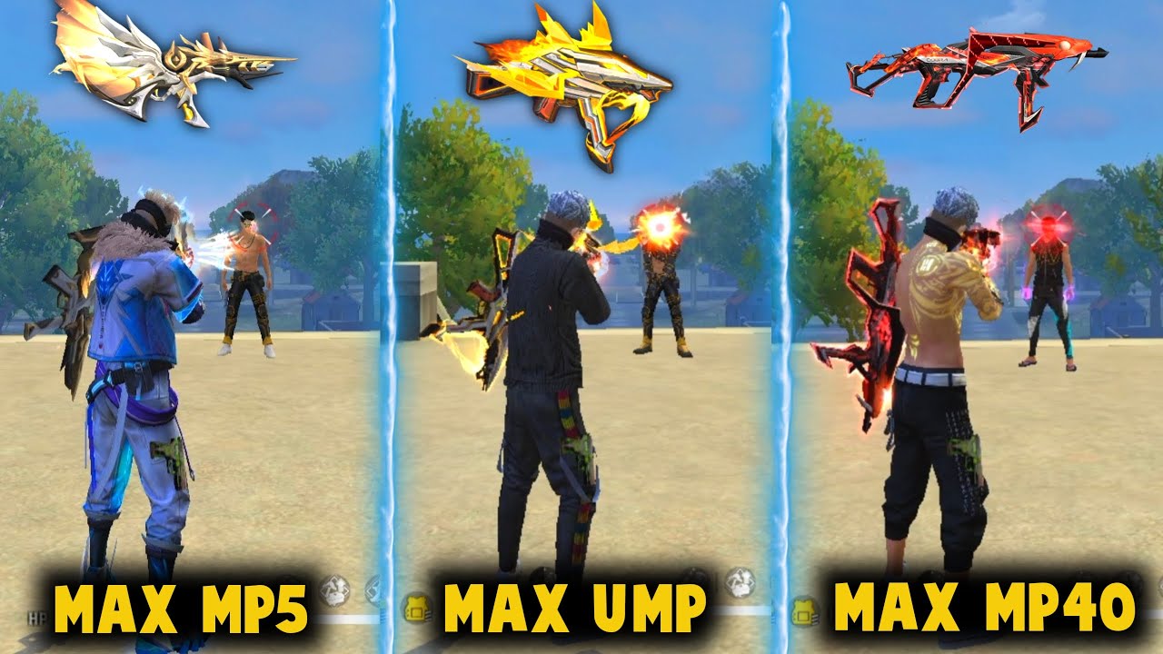 ТЕСТ НА УРОН MAX UMP VS MAX MP40 VS MAX MP5 | ЛУЧШИЙ ПП EVO &mdash; GARENA FREE FIRE