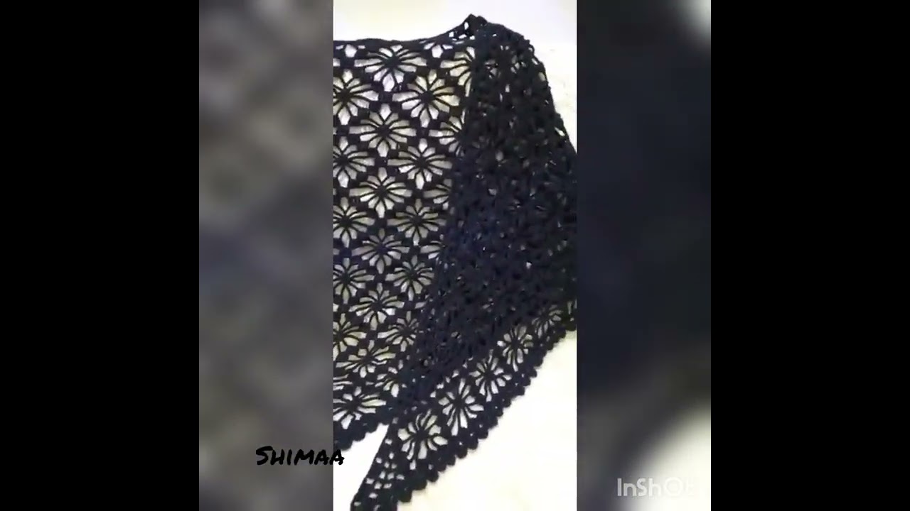 شال مثلث بغرزة العنكبوت