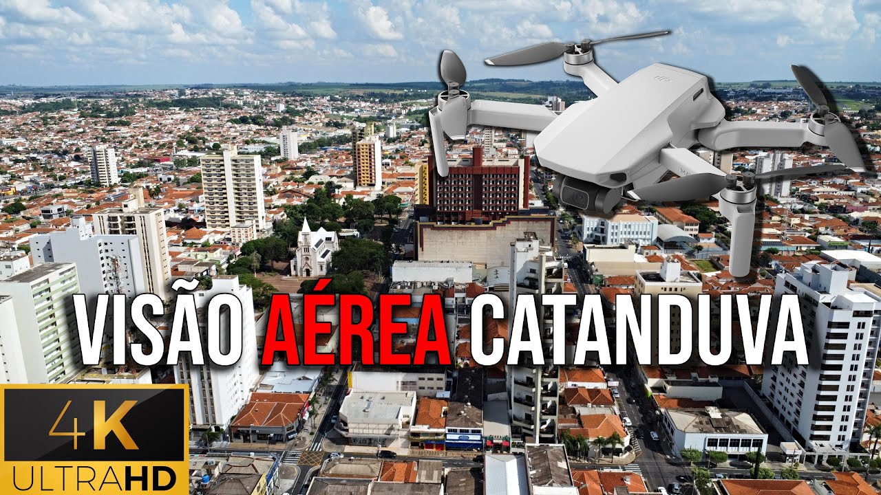 DRONE SOBREVOANDO CIDADE CATANDUVA INTERIOR SP BRASIL