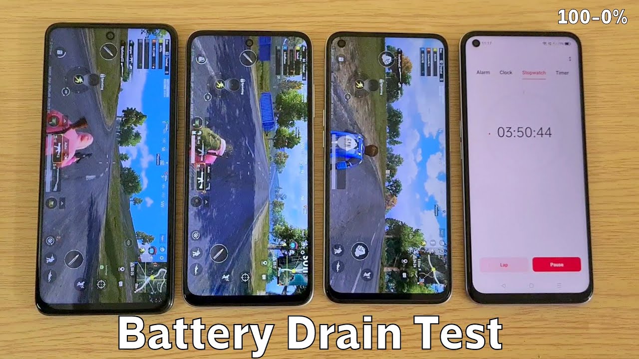 Infinix Hot 11S vs Redmi 10 Prime vs Realme Narzo 30 Battery Drain Test (100-0%)