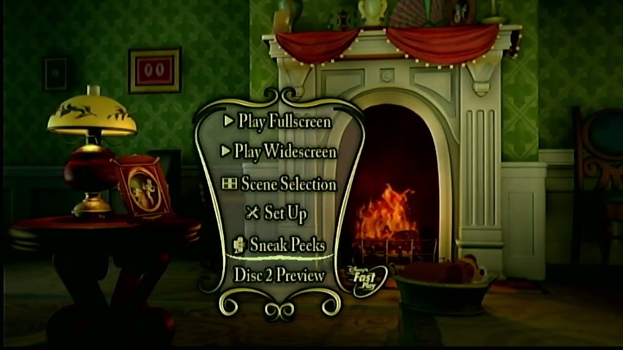 Montage of Sneak Peak Menus on my Disney DVDs
