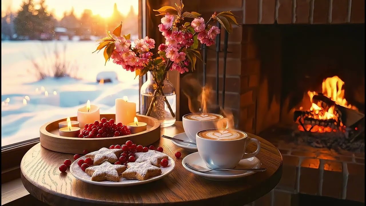 ( Warm January Jazz ) ☕ Cozy Café Piano & Gentle Bossa Nova for Good Vibes