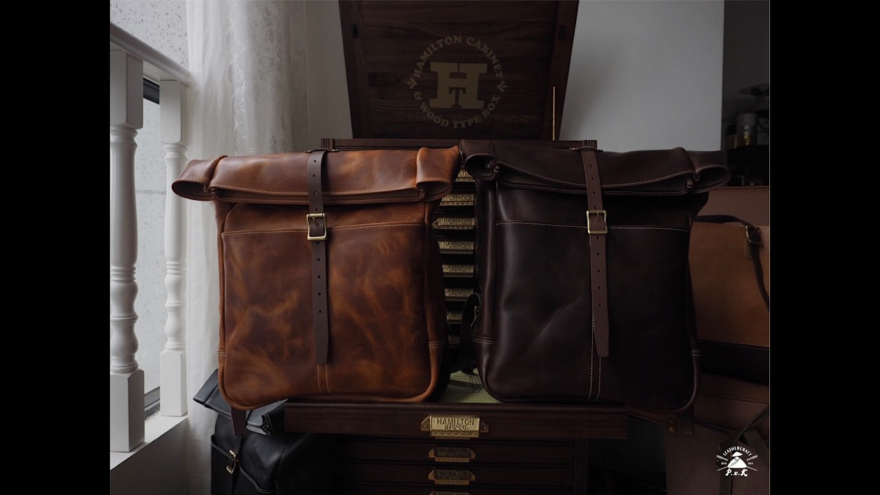 Making a  Horween Leather Roll Top Backpack - DIY BUILD ALONG
