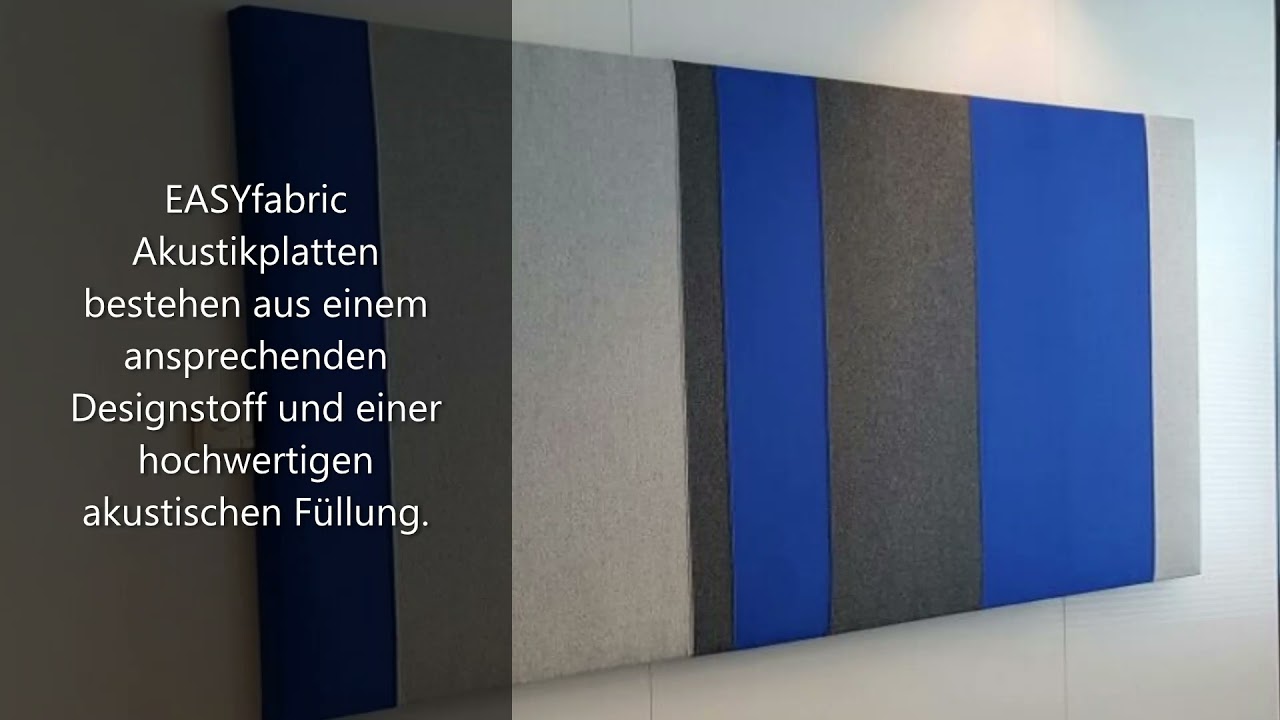 Produktvideo EASYfabric Akustikplatten | EASY Noise Control