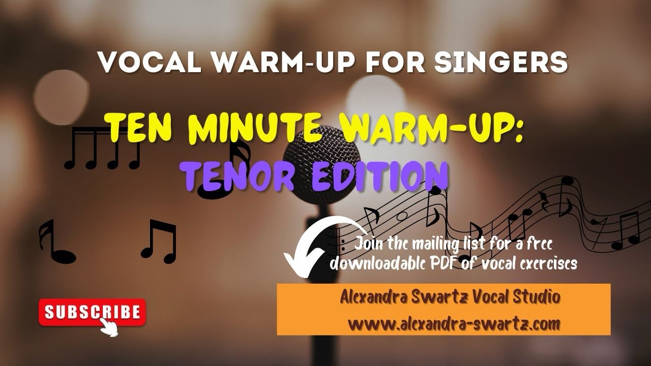 Ten Minute Vocal Warm-Up | Tenor Vocal Range | For All Voices | Singing Exercises