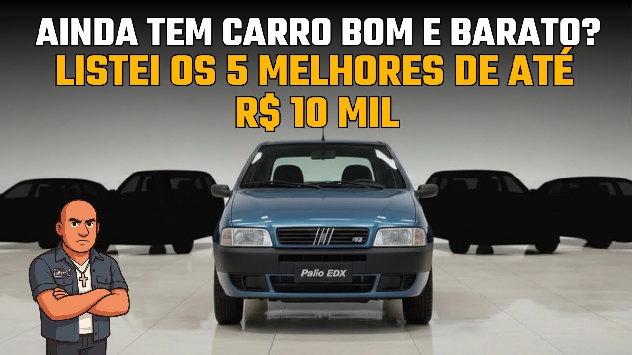 5 Carros bons de até 10 mil reais em 2025! (Sem cair em cilada)