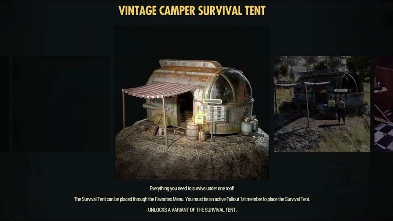 Fallout 76 Vintage Camper Survival Tent Review - How To Place A Survival Tent 2024