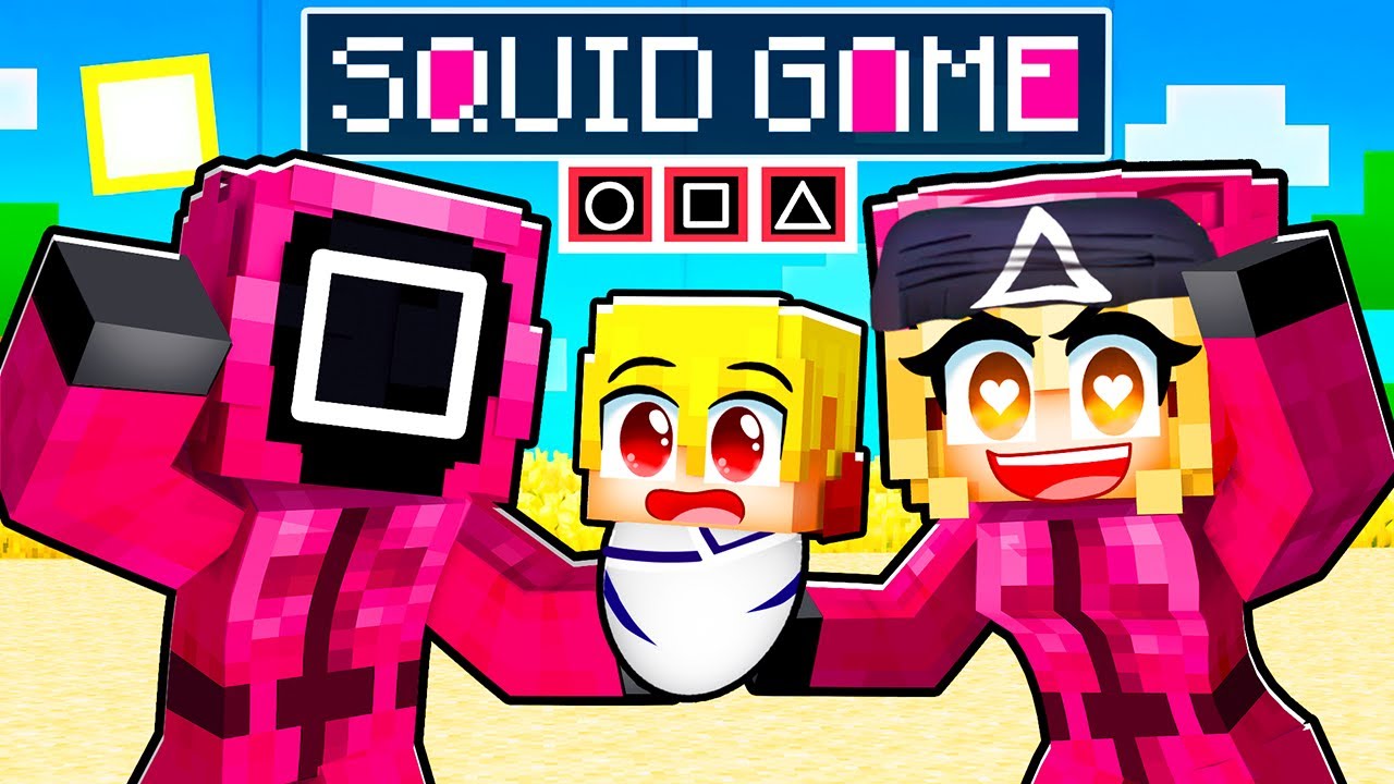 Adopted by a SQUID GAME FAMILY in Minecraft!