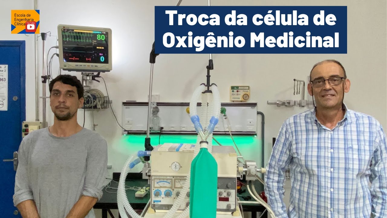 Troca da célula de oxigênio do ventilador pulmonar Servo 900C
